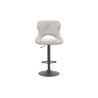 MURIER, chaise de bar hauteur 100-121 cm - tissu doux - hauteur réglable - pieds en métal noir - 7 coloris