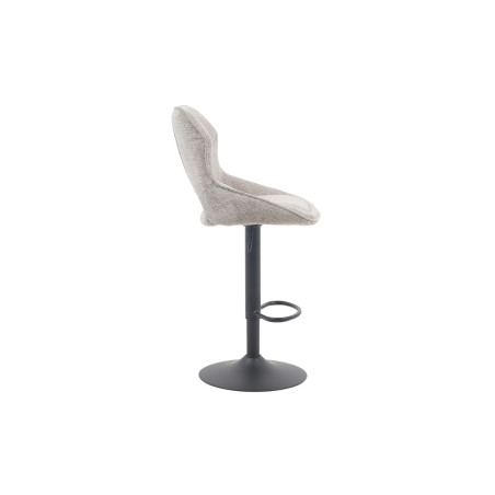 MURIER, chaise de bar hauteur 100-121 cm - tissu doux - hauteur réglable - pieds en métal noir - 7 coloris