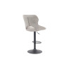 MURIER, chaise de bar hauteur 100-121 cm - tissu doux - hauteur réglable - pieds en métal noir - 7 coloris
