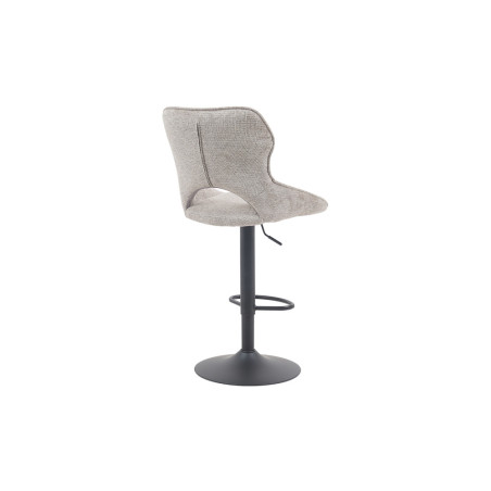 MURIER, chaise de bar hauteur 100-121 cm - tissu doux - hauteur réglable - pieds en métal noir - 7 coloris