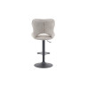 MURIER, chaise de bar hauteur 100-121 cm - tissu doux - hauteur réglable - pieds en métal noir - 7 coloris