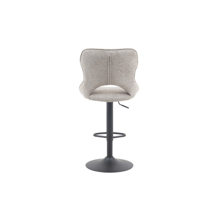 MURIER, chaise de bar hauteur 100-121 cm - tissu doux - hauteur réglable - pieds en métal noir - 7 coloris