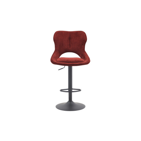 MURIER, chaise de bar hauteur 100-121 cm - tissu doux - hauteur réglable - pieds en métal noir - 7 coloris
