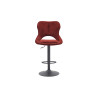 MURIER, chaise de bar hauteur 100-121 cm - tissu doux - hauteur réglable - pieds en métal noir - 7 coloris