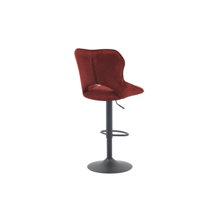 MURIER, chaise de bar hauteur 100-121 cm - tissu doux - hauteur réglable - pieds en métal noir - 7 coloris