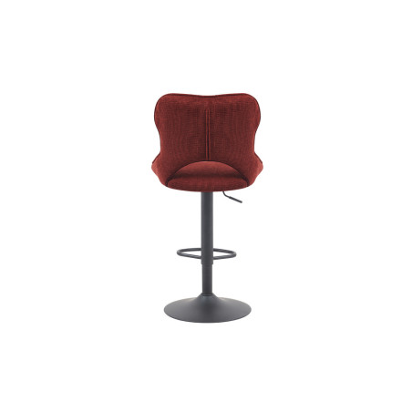 MURIER, chaise de bar hauteur 100-121 cm - tissu doux - hauteur réglable - pieds en métal noir - 7 coloris
