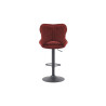 MURIER, chaise de bar hauteur 100-121 cm - tissu doux - hauteur réglable - pieds en métal noir - 7 coloris