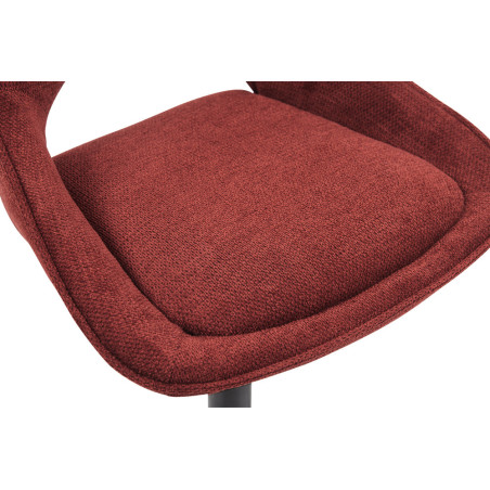 MURIER, chaise de bar hauteur 100-121 cm - tissu doux - hauteur réglable - pieds en métal noir - 7 coloris