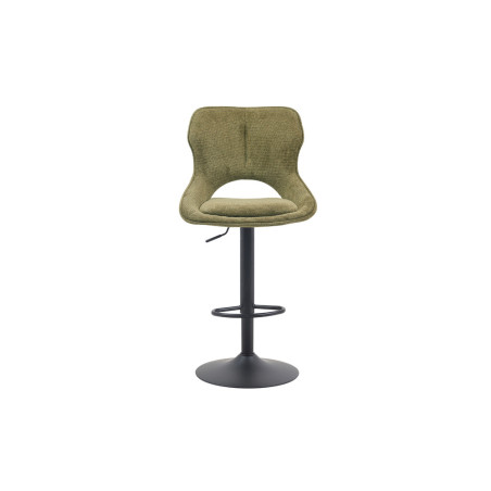 MURIER, chaise de bar hauteur 100-121 cm - tissu doux - hauteur réglable - pieds en métal noir - 7 coloris
