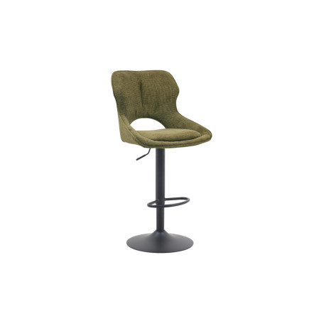 MURIER, chaise de bar hauteur 100-121 cm - tissu doux - hauteur réglable - pieds en métal noir - 7 coloris