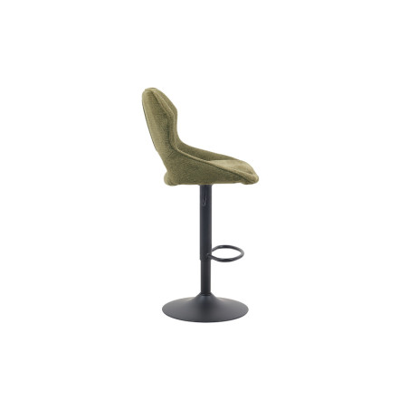 MURIER, chaise de bar hauteur 100-121 cm - tissu doux - hauteur réglable - pieds en métal noir - 7 coloris