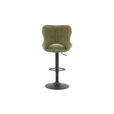 MURIER, chaise de bar hauteur 100-121 cm - tissu doux - hauteur réglable - pieds en métal noir - 7 coloris