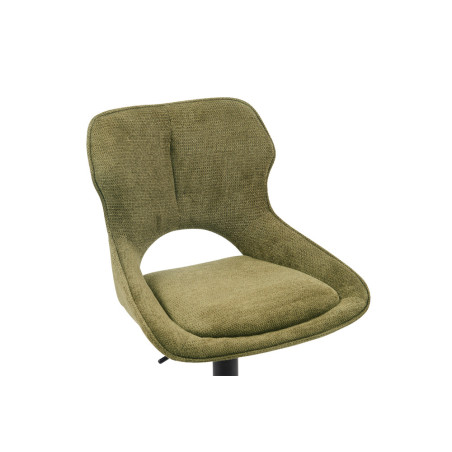 MURIER, chaise de bar hauteur 100-121 cm - tissu doux - hauteur réglable - pieds en métal noir - 7 coloris
