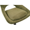 MURIER, chaise de bar hauteur 100-121 cm - tissu doux - hauteur réglable - pieds en métal noir - 7 coloris