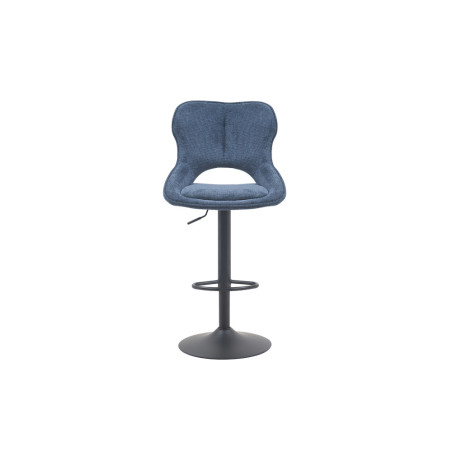 MURIER, chaise de bar hauteur 100-121 cm - tissu doux - hauteur réglable - pieds en métal noir - 7 coloris