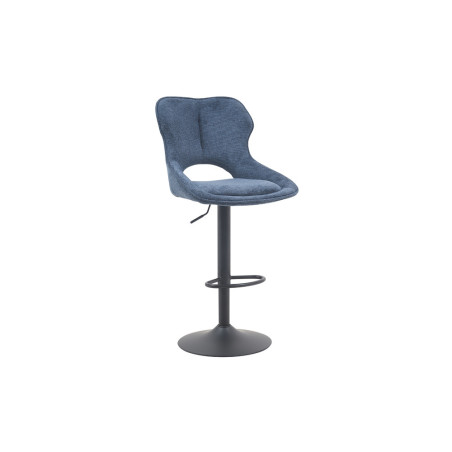 MURIER, chaise de bar hauteur 100-121 cm - tissu doux - hauteur réglable - pieds en métal noir - 7 coloris