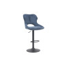 MURIER, chaise de bar hauteur 100-121 cm - tissu doux - hauteur réglable - pieds en métal noir - 7 coloris