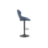 MURIER, chaise de bar hauteur 100-121 cm - tissu doux - hauteur réglable - pieds en métal noir - 7 coloris