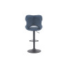 MURIER, chaise de bar hauteur 100-121 cm - tissu doux - hauteur réglable - pieds en métal noir - 7 coloris