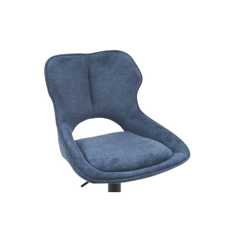 MURIER, chaise de bar hauteur 100-121 cm - tissu doux - hauteur réglable - pieds en métal noir - 7 coloris