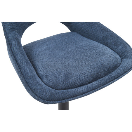 MURIER, chaise de bar hauteur 100-121 cm - tissu doux - hauteur réglable - pieds en métal noir - 7 coloris