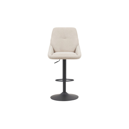 SABLON, chaise de bar hauteur 100-121 cm - tissu doux - assise pivotante - 5 coloris