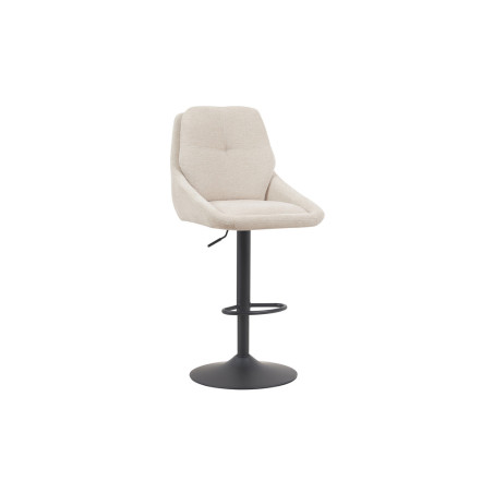 SABLON, chaise de bar hauteur 100-121 cm - tissu doux - assise pivotante - 5 coloris
