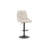 SABLON, chaise de bar hauteur 100-121 cm - tissu doux - assise pivotante - 5 coloris
