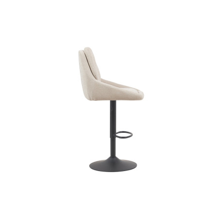 SABLON, chaise de bar hauteur 100-121 cm - tissu doux - assise pivotante - 5 coloris