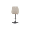 SABLON, chaise de bar hauteur 100-121 cm - tissu doux - assise pivotante - 5 coloris
