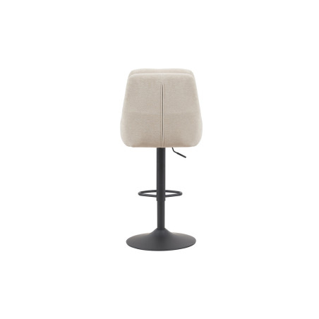 SABLON, chaise de bar hauteur 100-121 cm - tissu doux - assise pivotante - 5 coloris