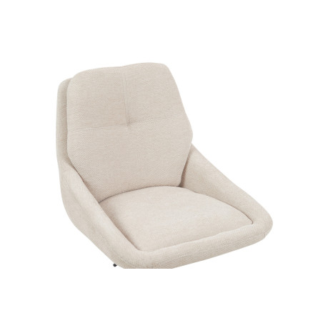 SABLON, chaise de bar hauteur 100-121 cm - tissu doux - assise pivotante - 5 coloris