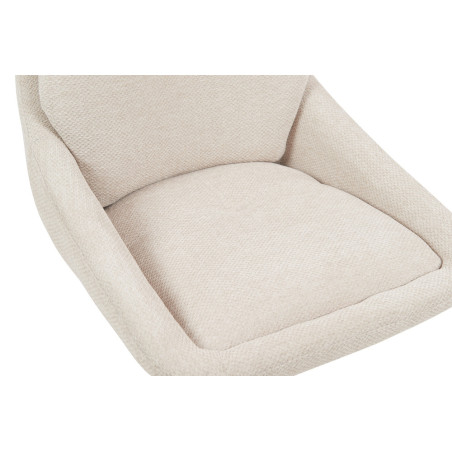 SABLON, chaise de bar hauteur 100-121 cm - tissu doux - assise pivotante - 5 coloris