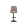 SABLON, chaise de bar hauteur 100-121 cm - tissu doux - assise pivotante - 5 coloris