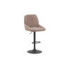 SABLON, chaise de bar hauteur 100-121 cm - tissu doux - assise pivotante - 5 coloris
