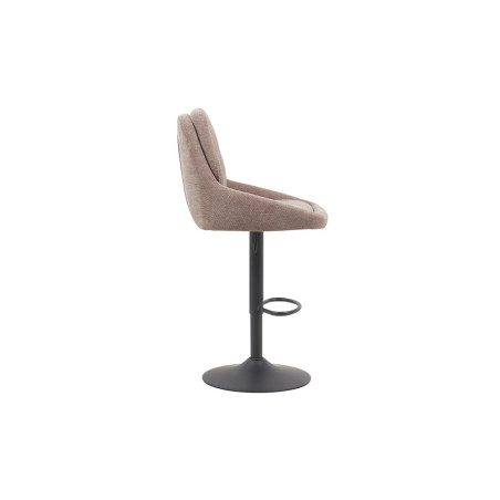 SABLON, chaise de bar hauteur 100-121 cm - tissu doux - assise pivotante - 5 coloris