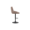 SABLON, chaise de bar hauteur 100-121 cm - tissu doux - assise pivotante - 5 coloris
