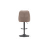 SABLON, chaise de bar hauteur 100-121 cm - tissu doux - assise pivotante - 5 coloris