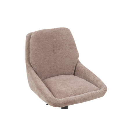 SABLON, chaise de bar hauteur 100-121 cm - tissu doux - assise pivotante - 5 coloris
