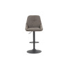 SABLON, chaise de bar hauteur 100-121 cm - tissu doux - assise pivotante - 5 coloris