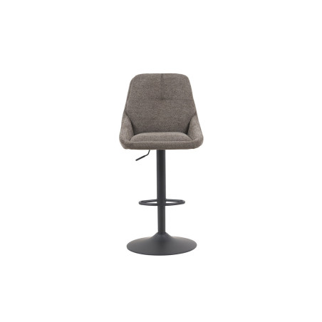 SABLON, chaise de bar hauteur 100-121 cm - tissu doux - assise pivotante - 5 coloris