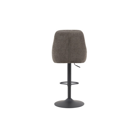 SABLON, chaise de bar hauteur 100-121 cm - tissu doux - assise pivotante - 5 coloris