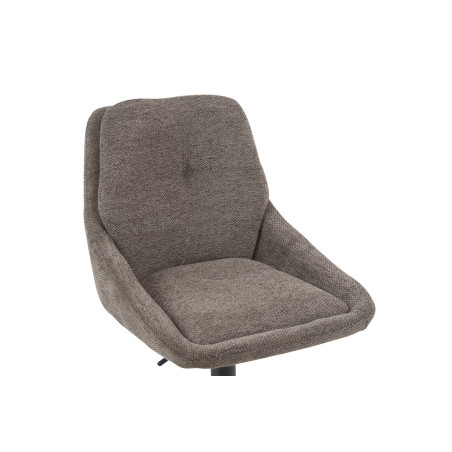 SABLON, chaise de bar hauteur 100-121 cm - tissu doux - assise pivotante - 5 coloris