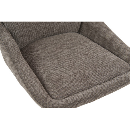 SABLON, chaise de bar hauteur 100-121 cm - tissu doux - assise pivotante - 5 coloris