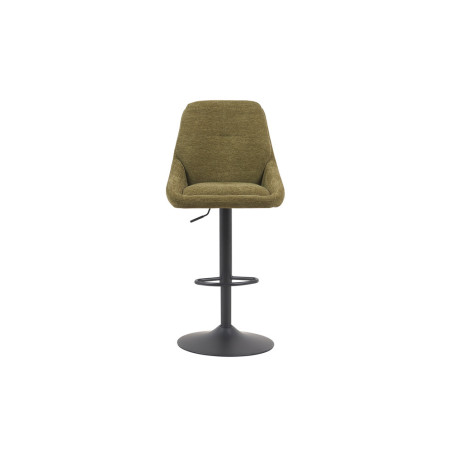 SABLON, chaise de bar hauteur 100-121 cm - tissu doux - assise pivotante - 5 coloris