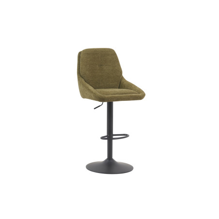 SABLON, chaise de bar hauteur 100-121 cm - tissu doux - assise pivotante - 5 coloris