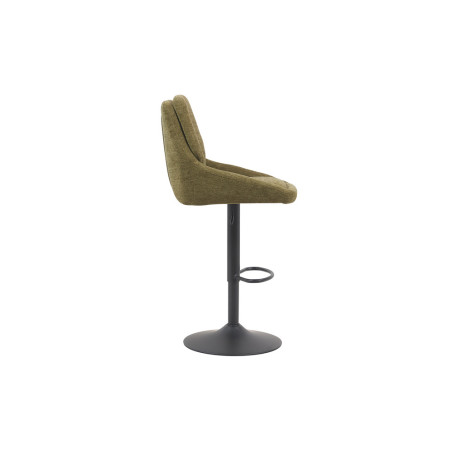 SABLON, chaise de bar hauteur 100-121 cm - tissu doux - assise pivotante - 5 coloris