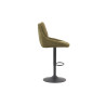 SABLON, chaise de bar hauteur 100-121 cm - tissu doux - assise pivotante - 5 coloris