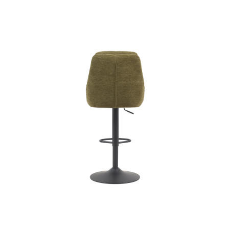 SABLON, chaise de bar hauteur 100-121 cm - tissu doux - assise pivotante - 5 coloris