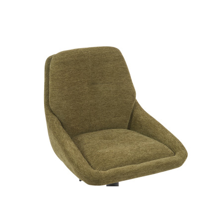 SABLON, chaise de bar hauteur 100-121 cm - tissu doux - assise pivotante - 5 coloris